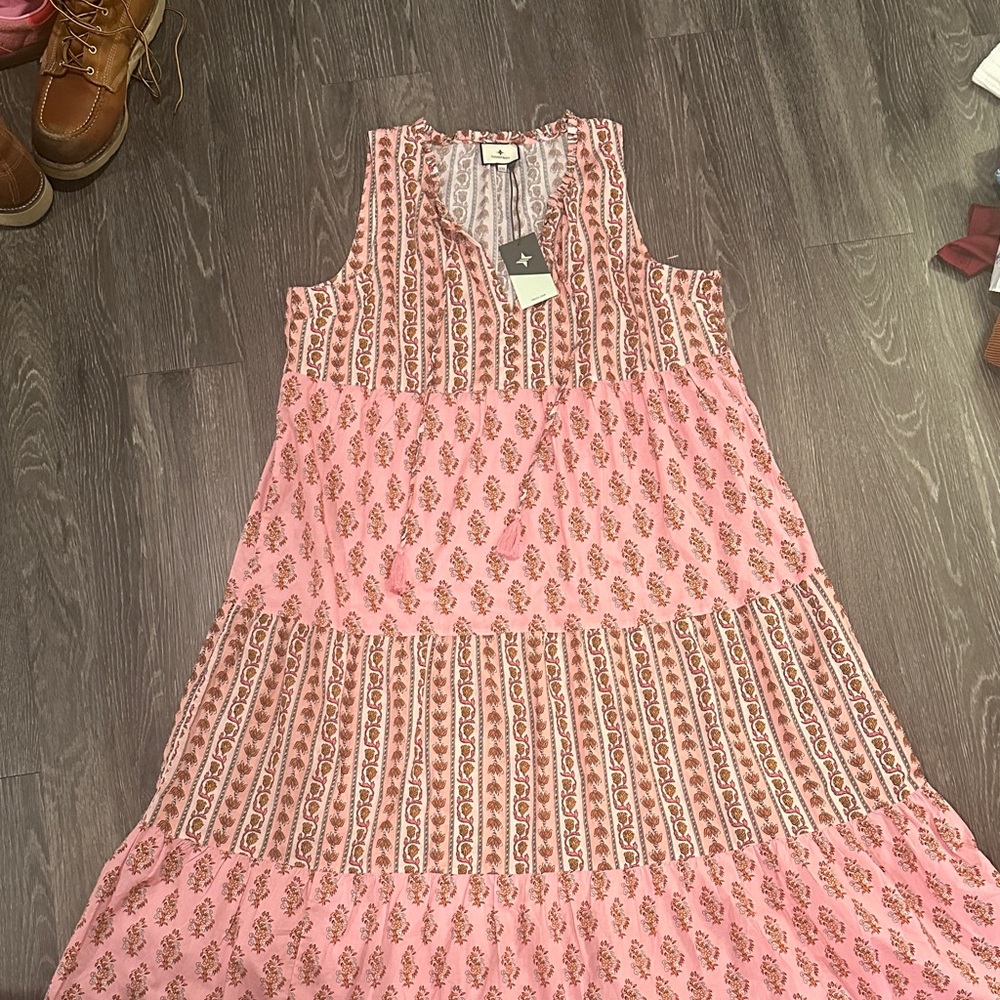Tuckernuck Pink Patterned Maxi Dress